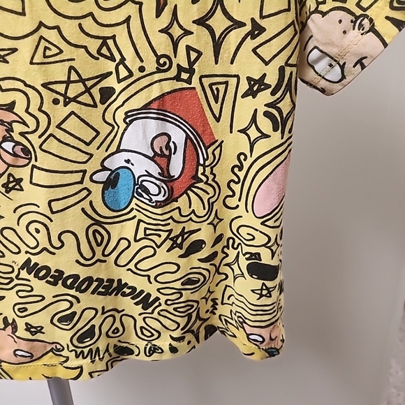Nickelodeon 90's Y2K Yellow Character T Shirt Rugrats Hey Arnold Size Small - Picture 7 of 9